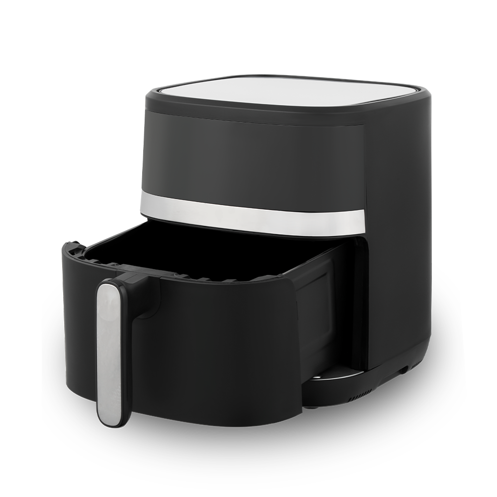 Elegant White And Black Digital Touchscreen Air Fryer